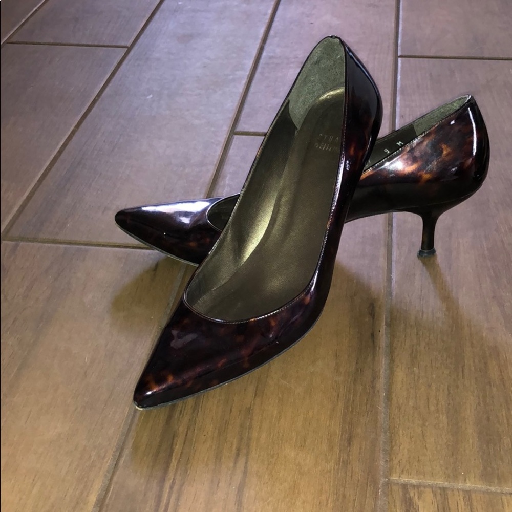 Stuart Weitzman Tortoise Kitten Heels